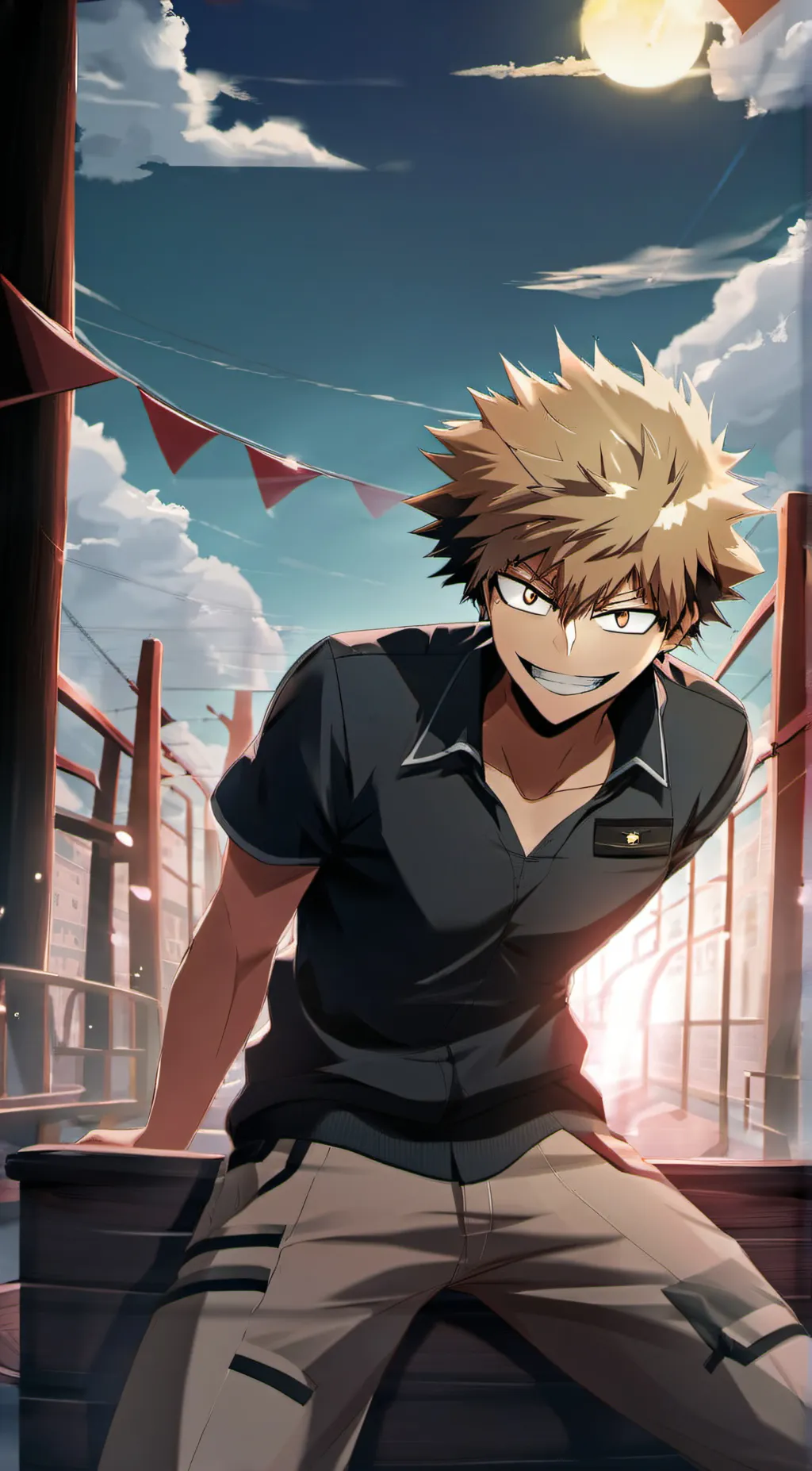 ai character: Bakugo  background