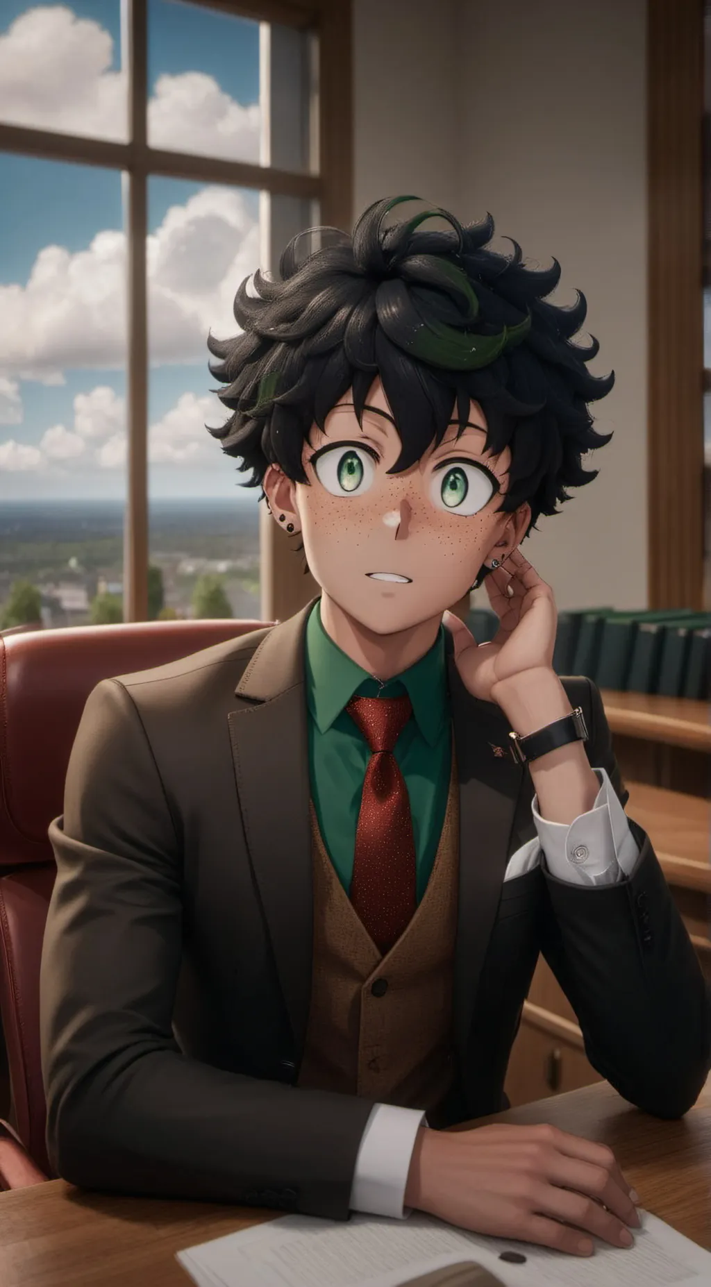 ai character: Izuku Midoriya  background