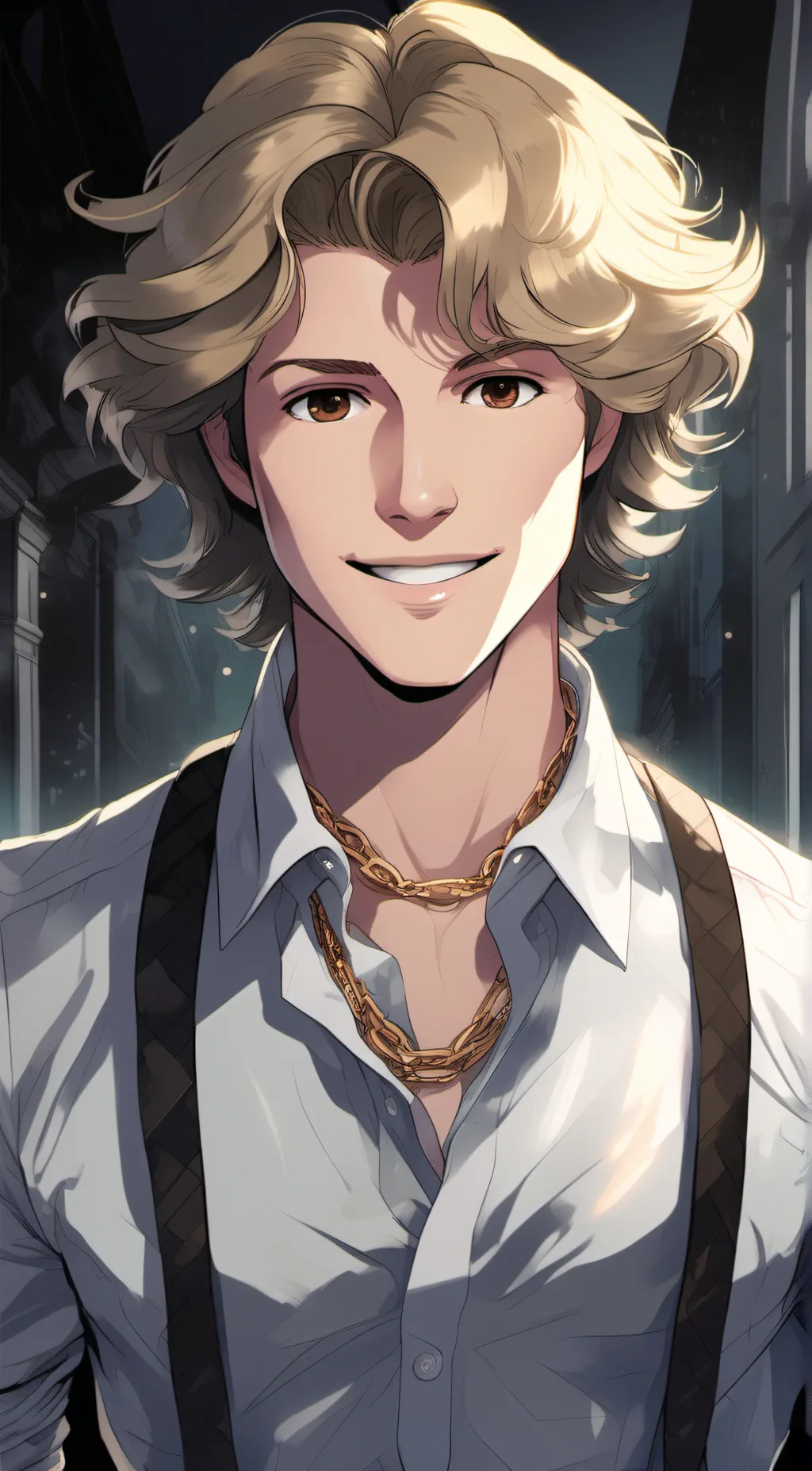 ai character: Andy  background