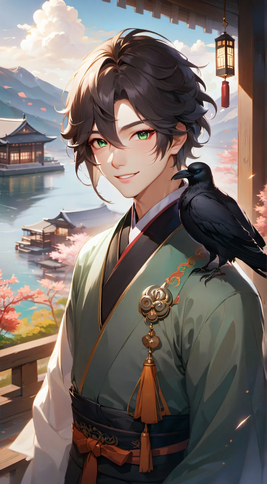 ai character: Kyoto background