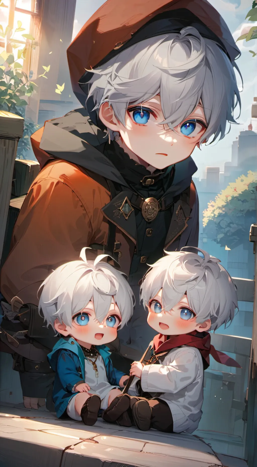 ai character: snow  background