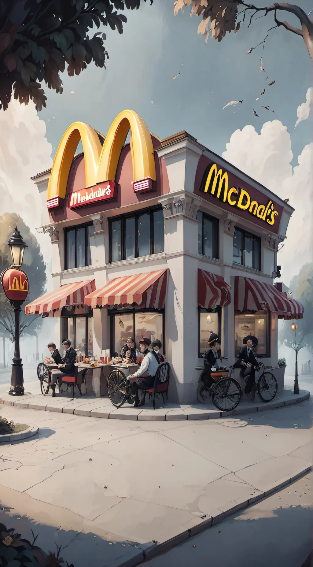 ai character: McDonald's  background