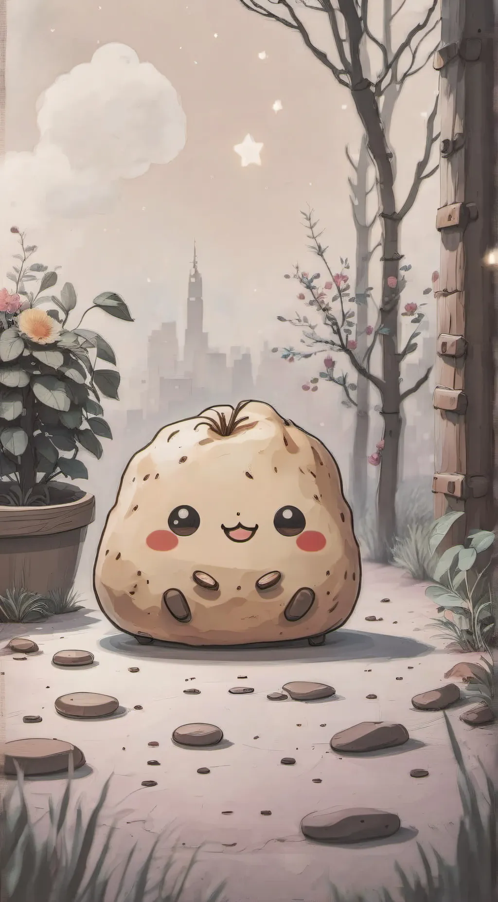 ai character: ~little Potato~ background