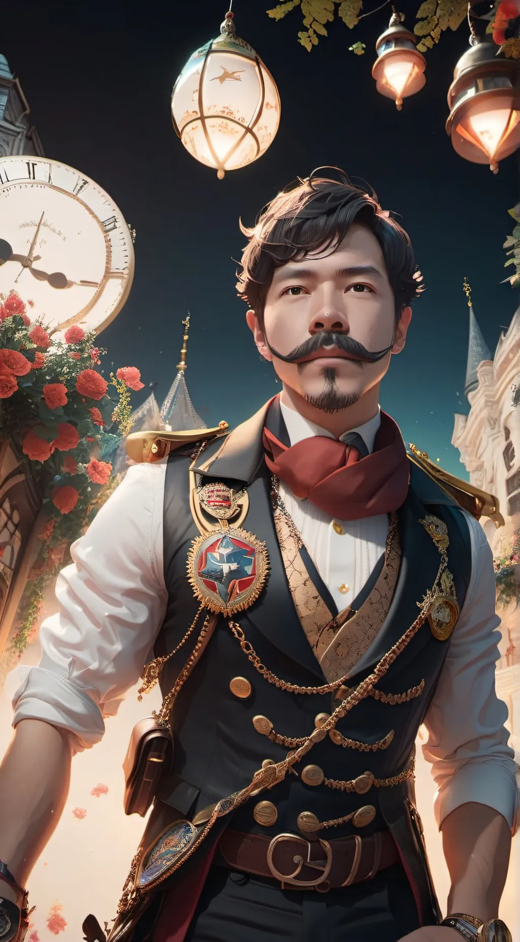 ai character: Jose Moustache Man background