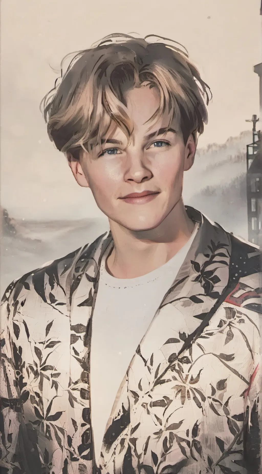 ai character: leonardo DiCaprio  background