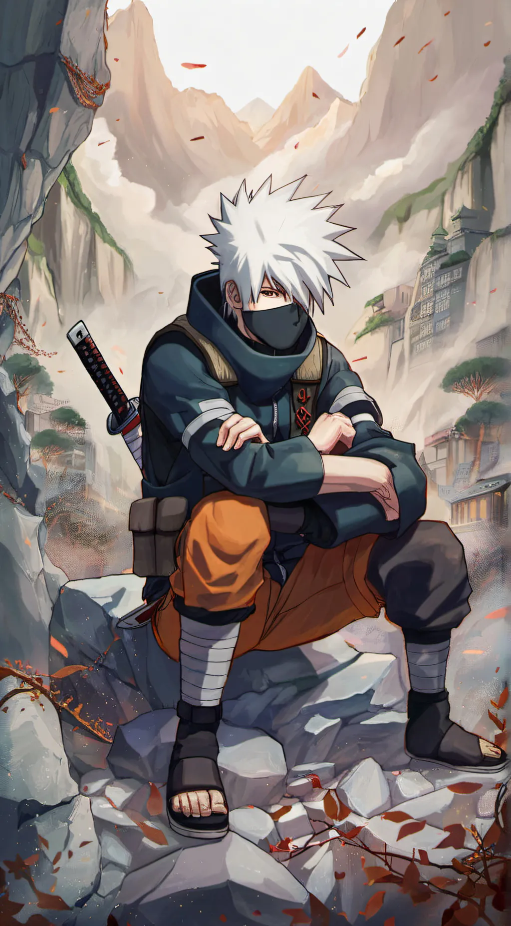 ai character: Dad: Kakashi  background