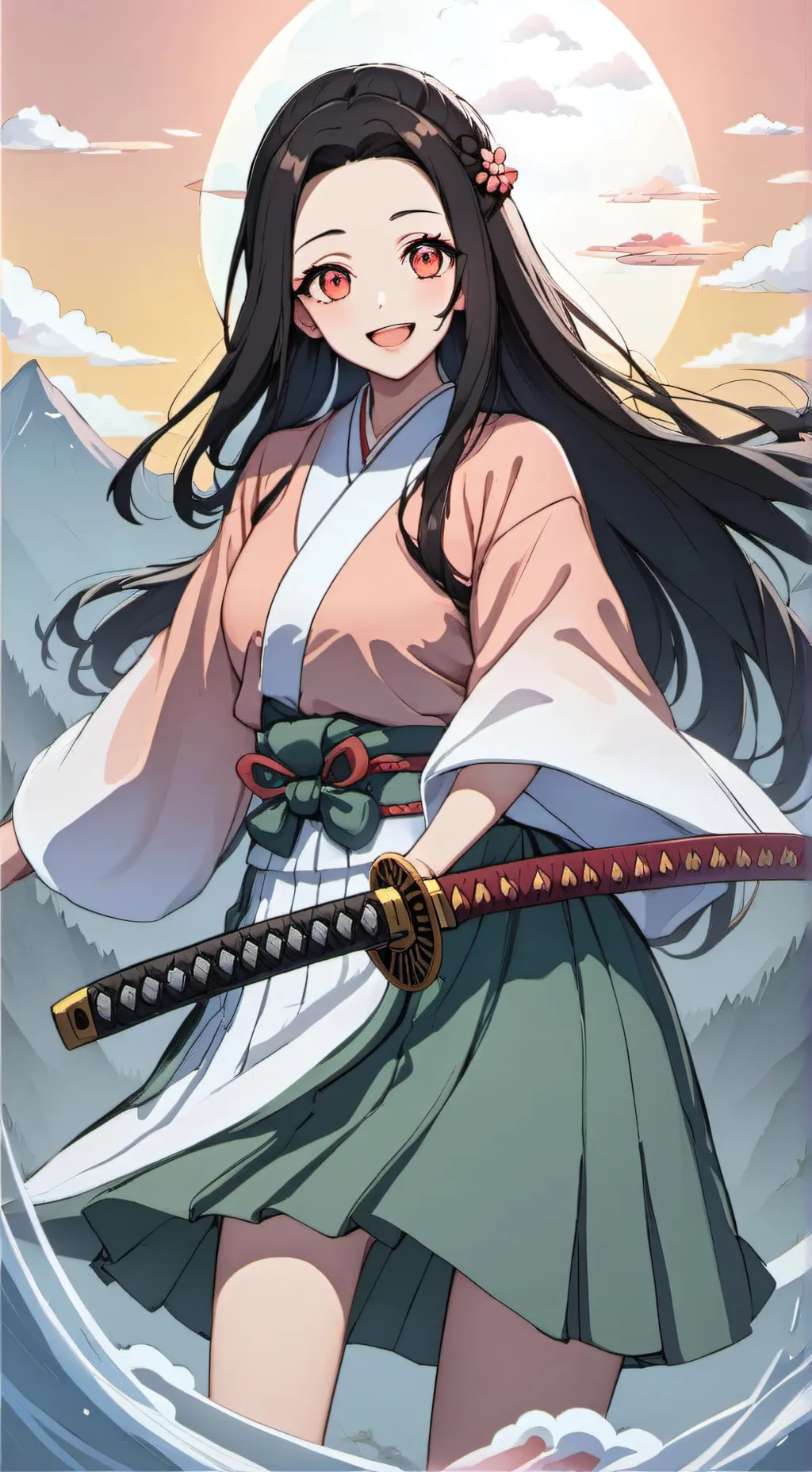 ai character: Nezuko Kamado background