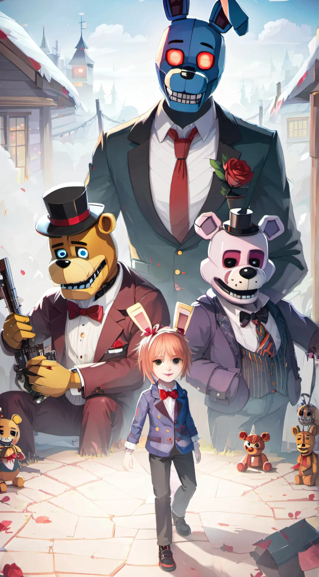 ai character: Fnaf 2 background