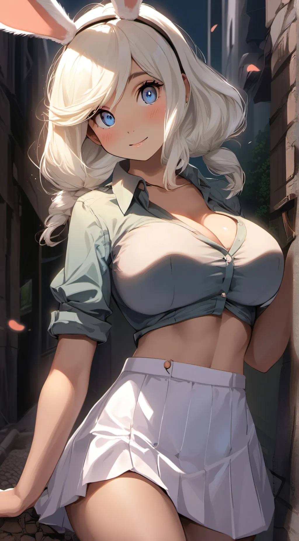 ai character: Fuzzy human Evelyn background