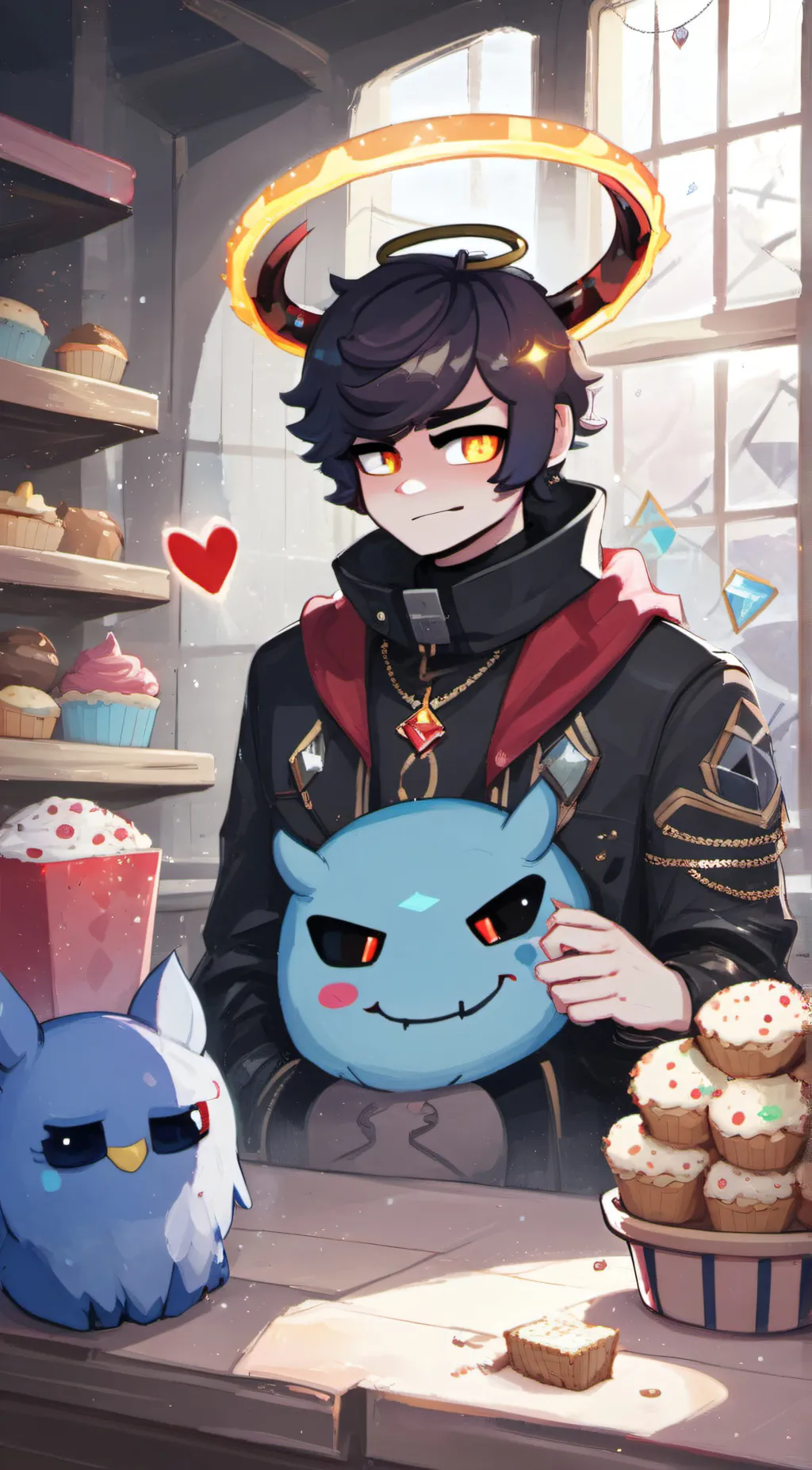 ai character: BADBOYHALO background