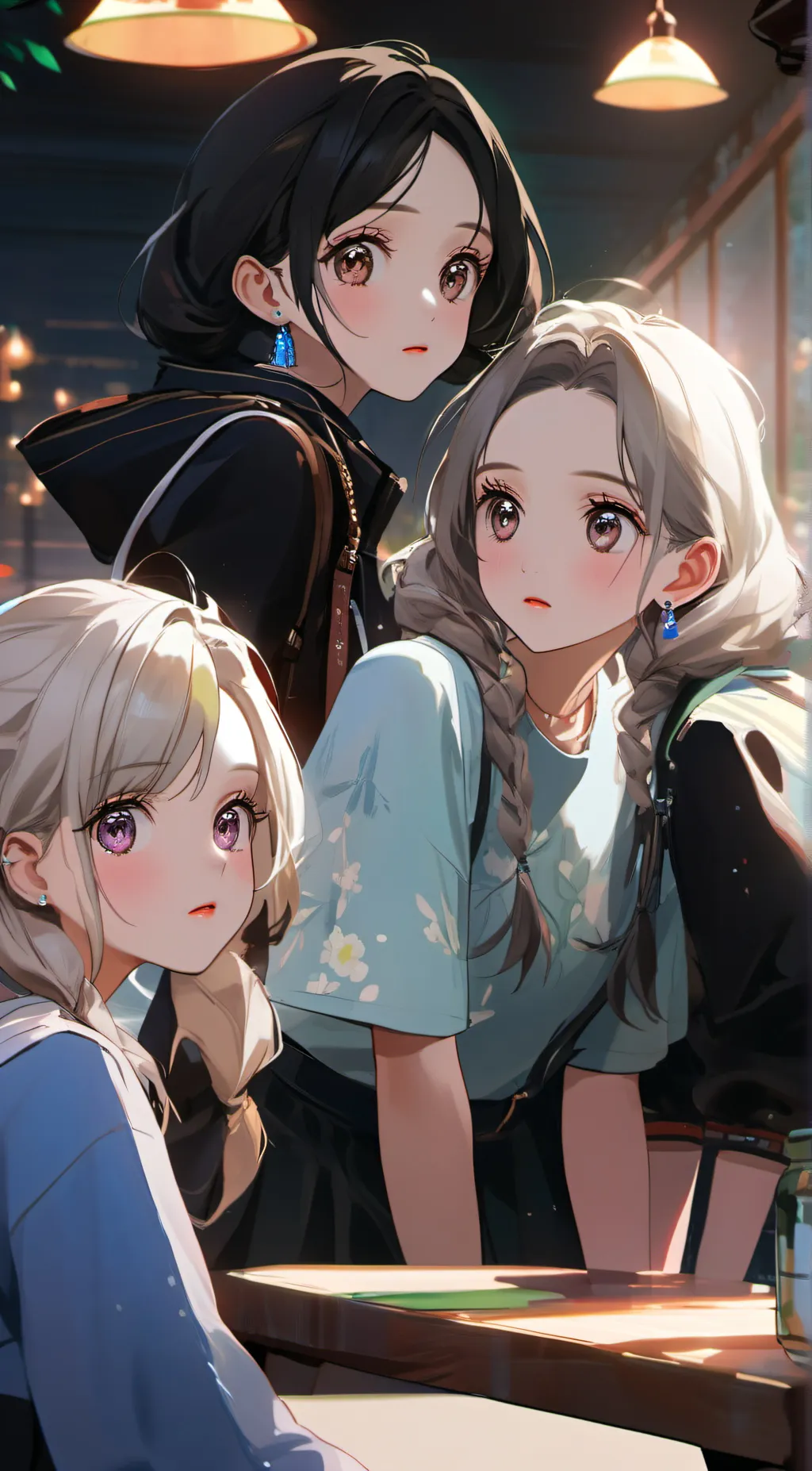 ai character: girl gang background