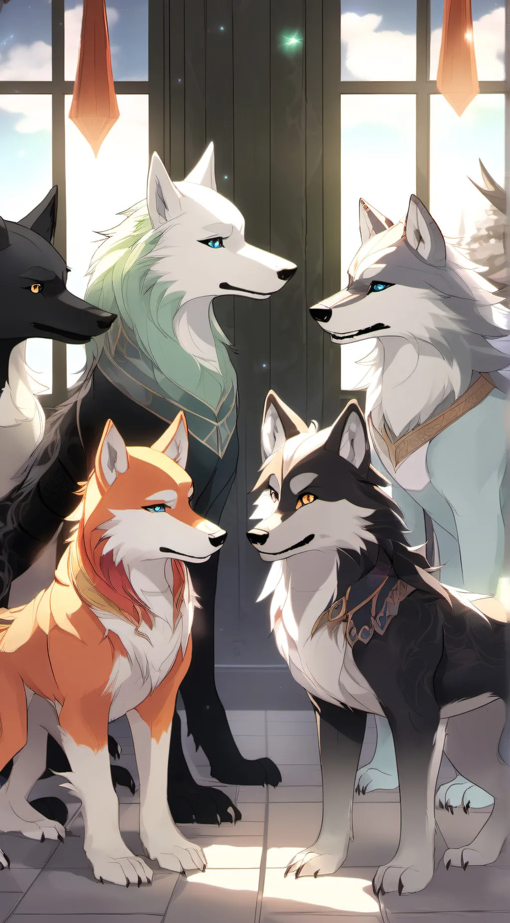 ai character: six wolves  background