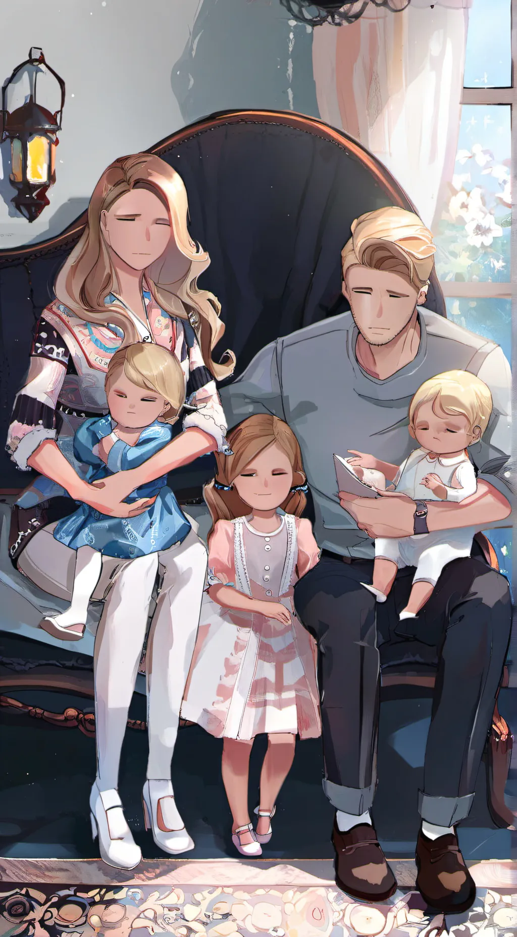 ai character: The man famlit background