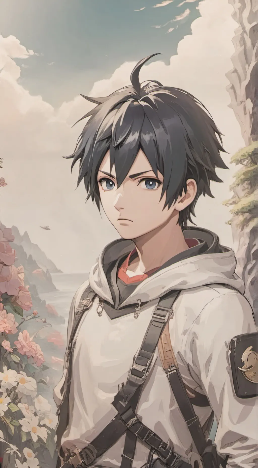 ai character: kid Sasuke  background