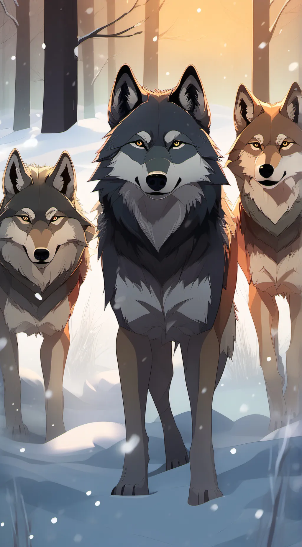 ai character: wolf trio background