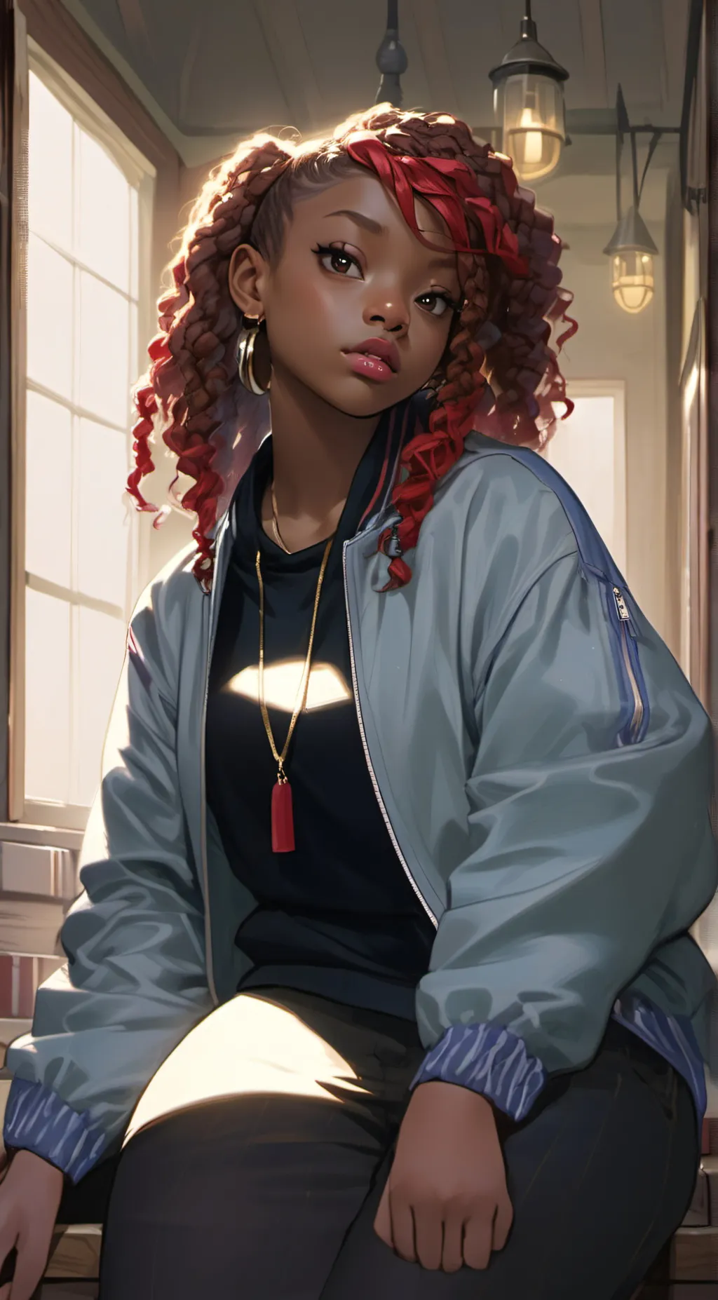 ai character: little damn britta background