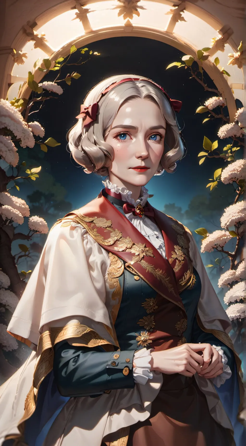 ai character: Old Maria Amélia  background