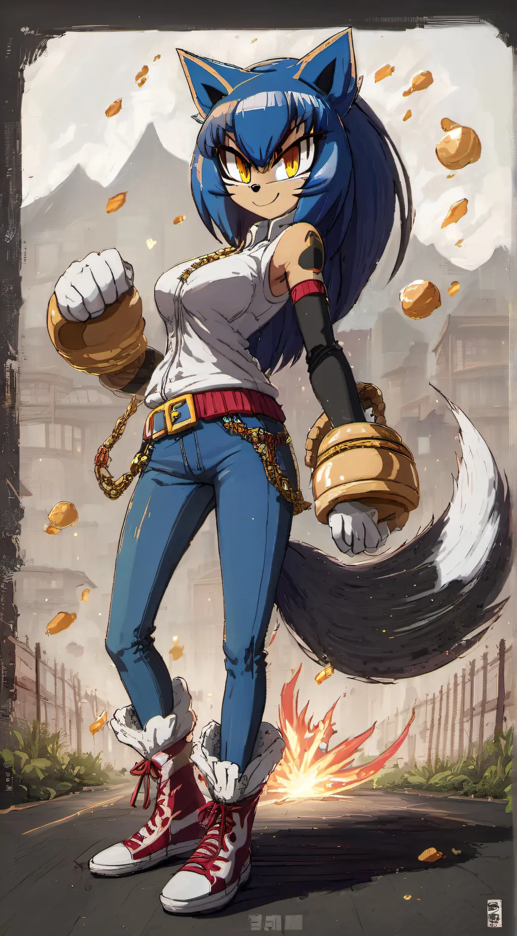 ai character: Honey the cat background