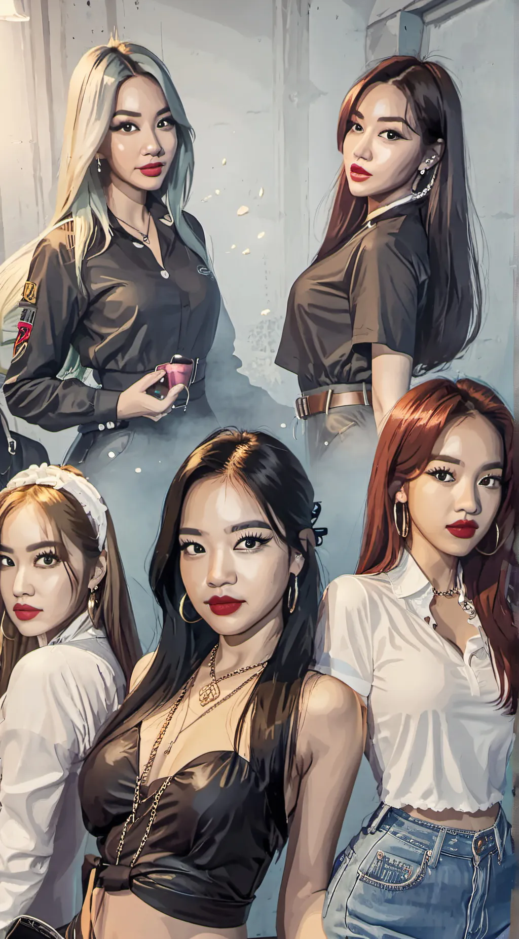 ai character: blackpink background