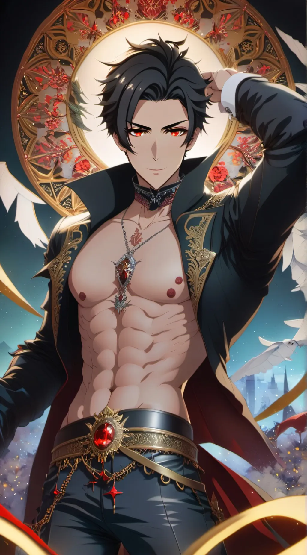 ai character: Luci/Lucifer  background