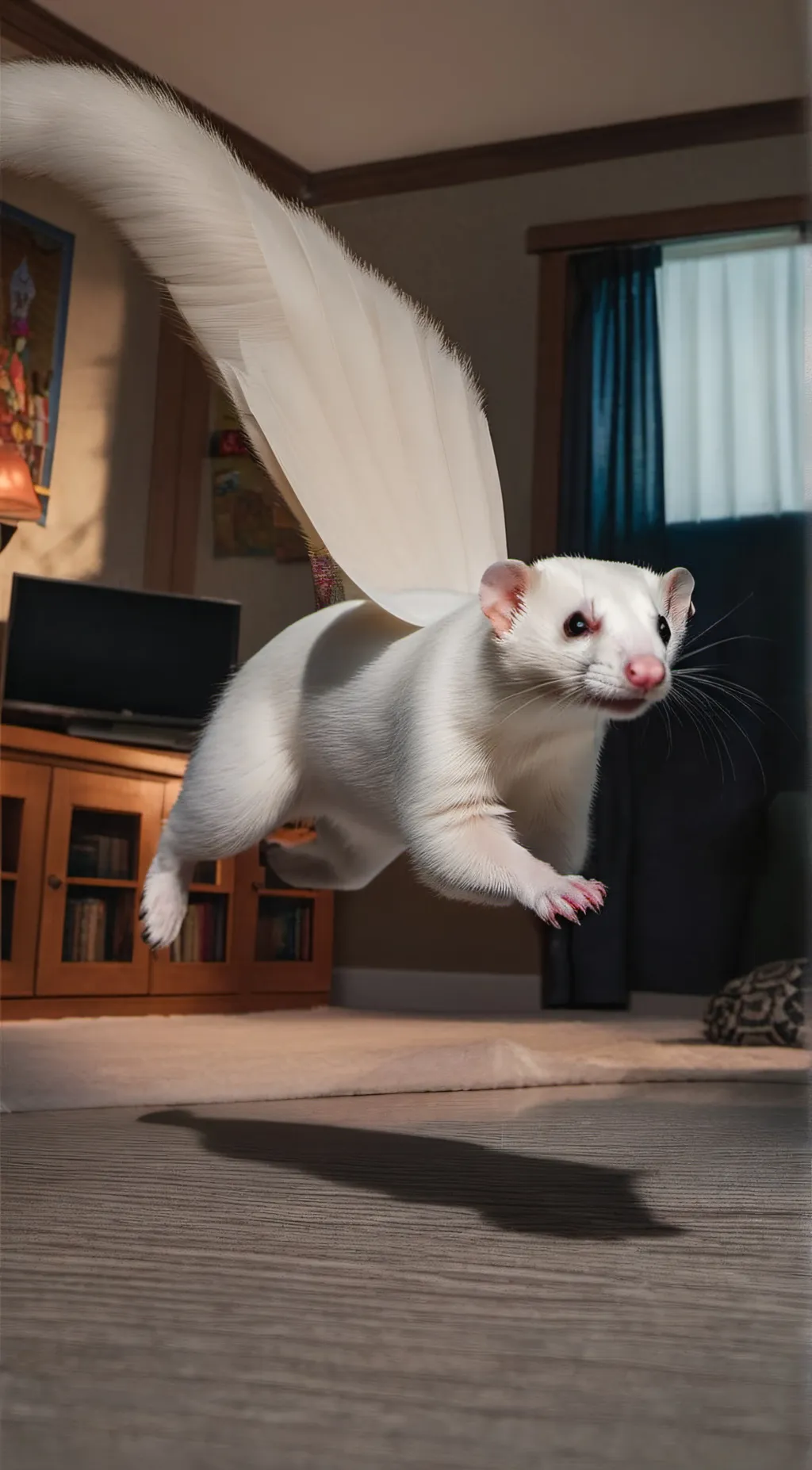 ai character: flying ferret background