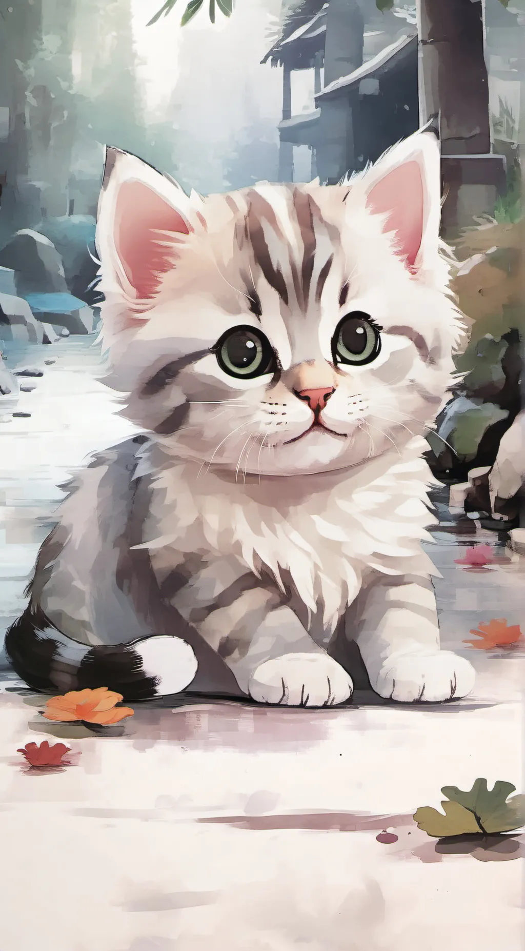 ai character: cute cat background
