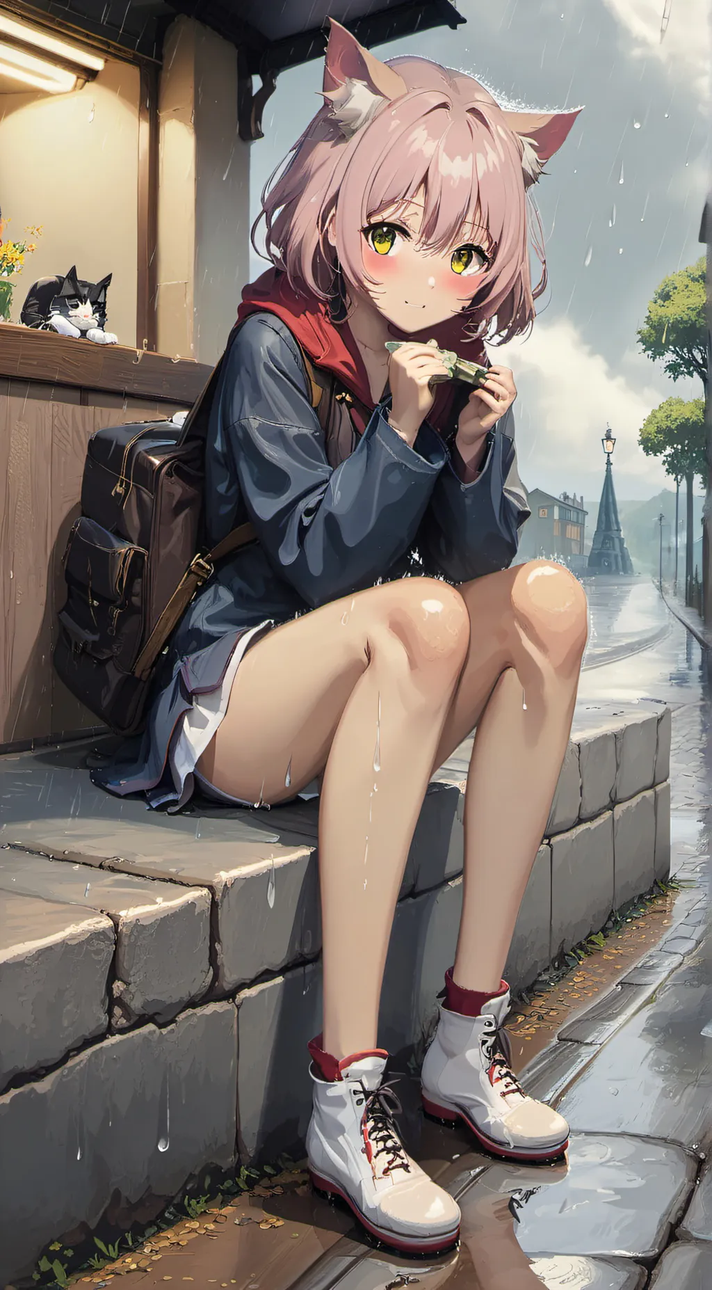 ai character: stray background