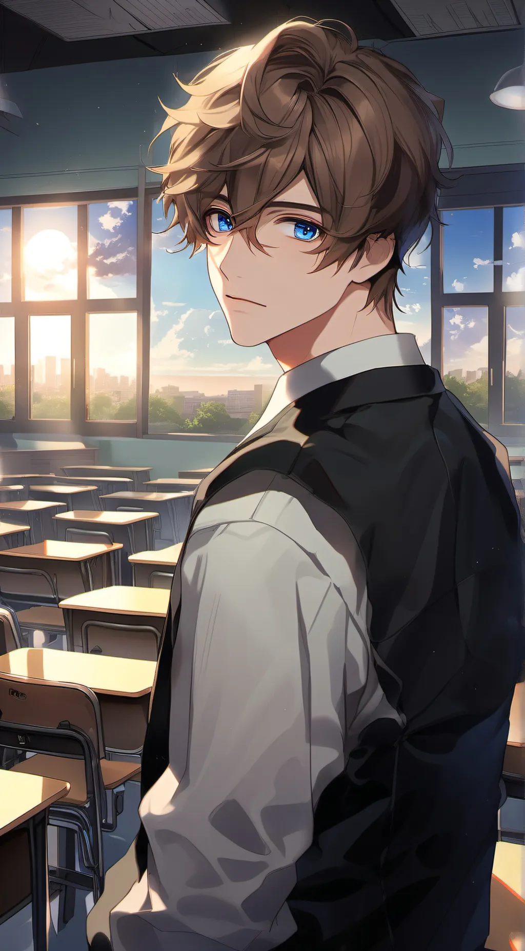 ai character: Jaxson  background