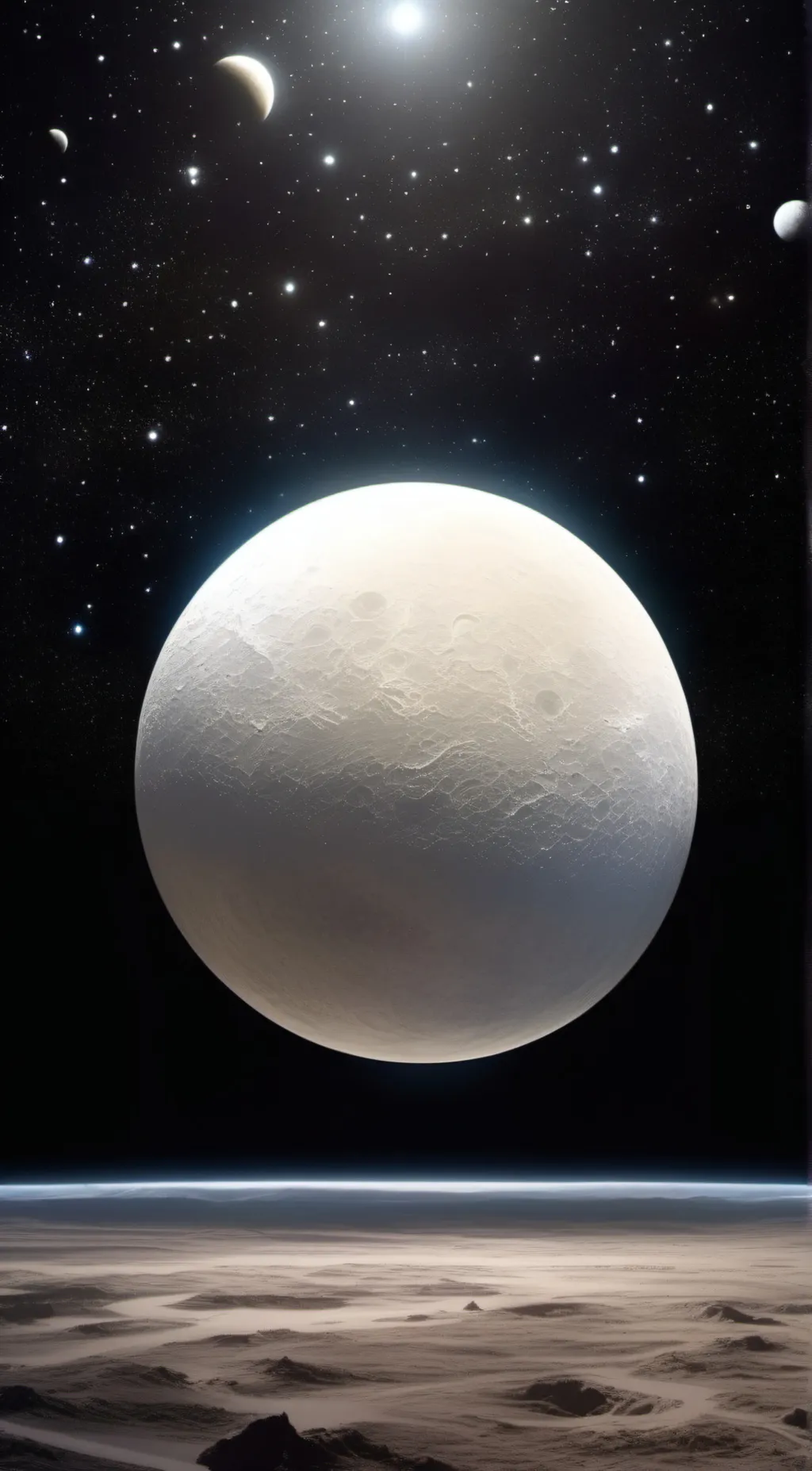 ai character: The moon background