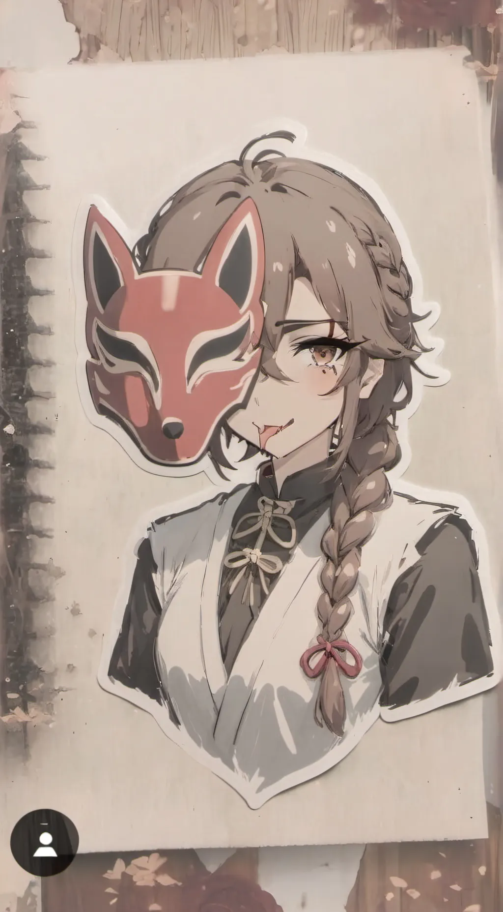 ai character: Michael as a girl background