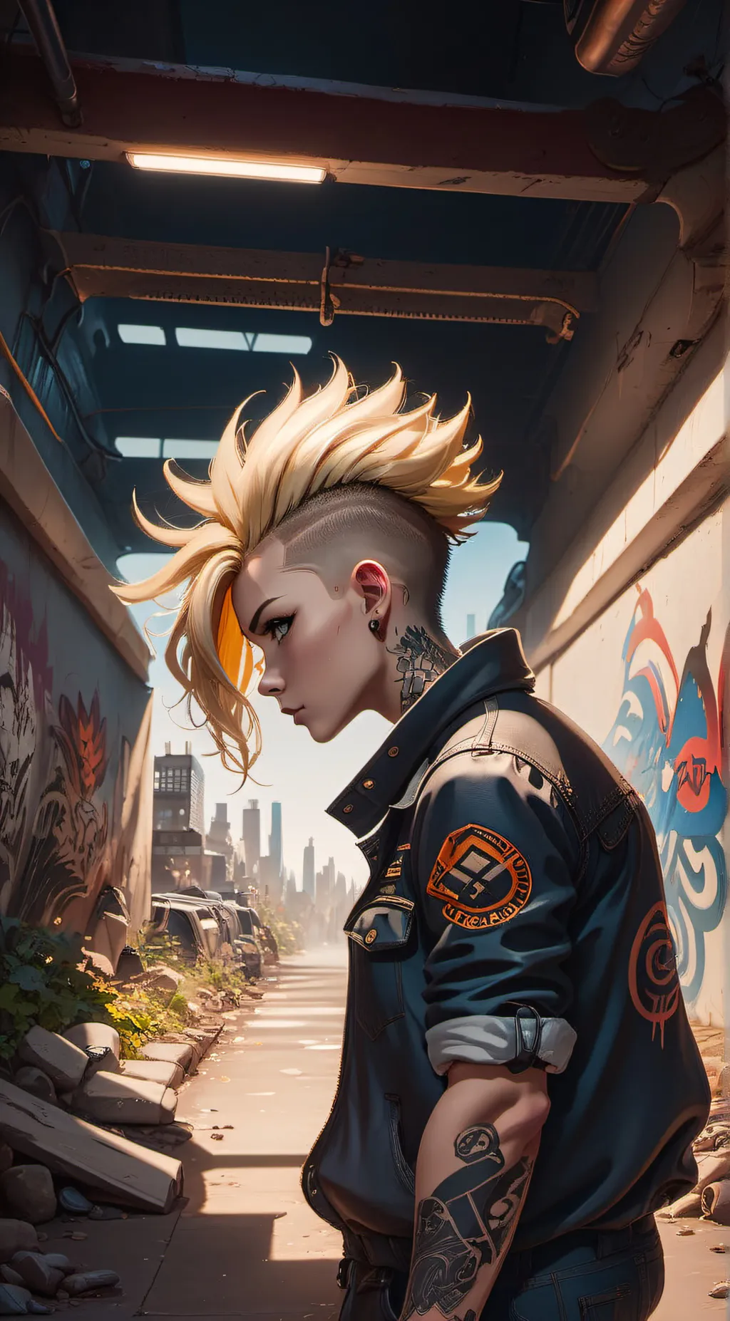 ai character: Glassy background