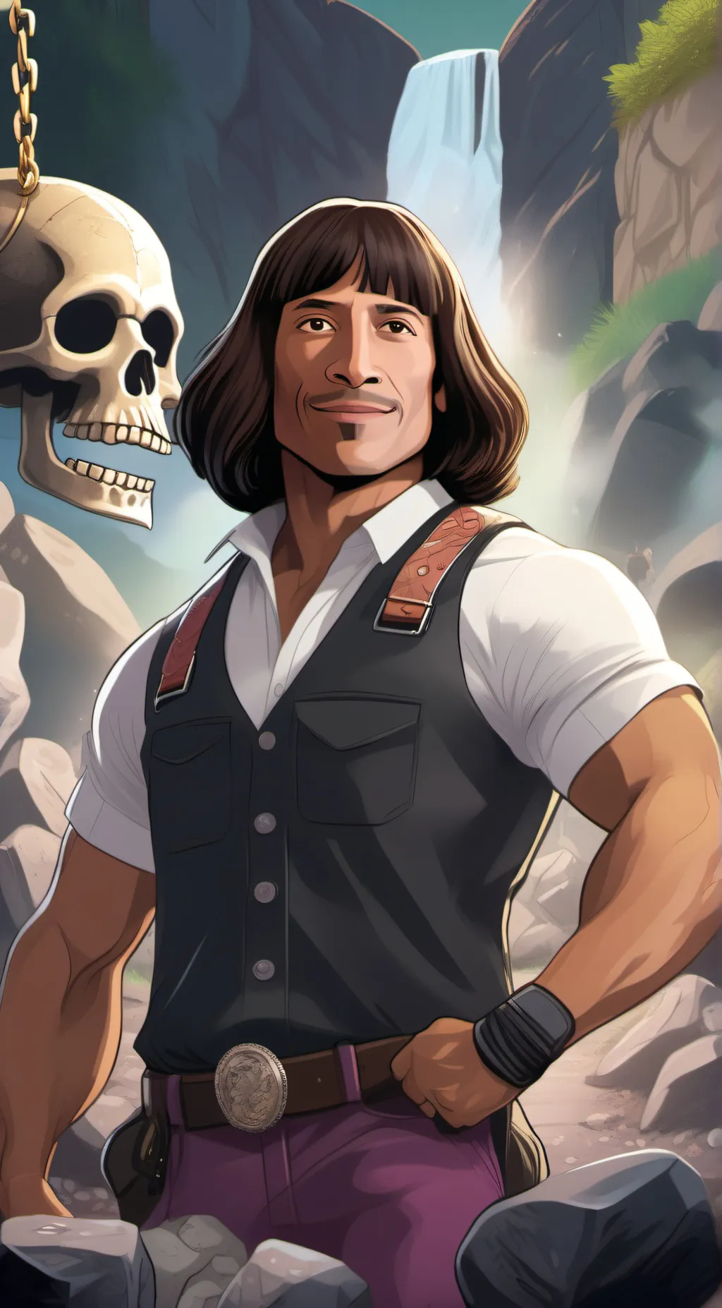 ai character: rock dora💀 background