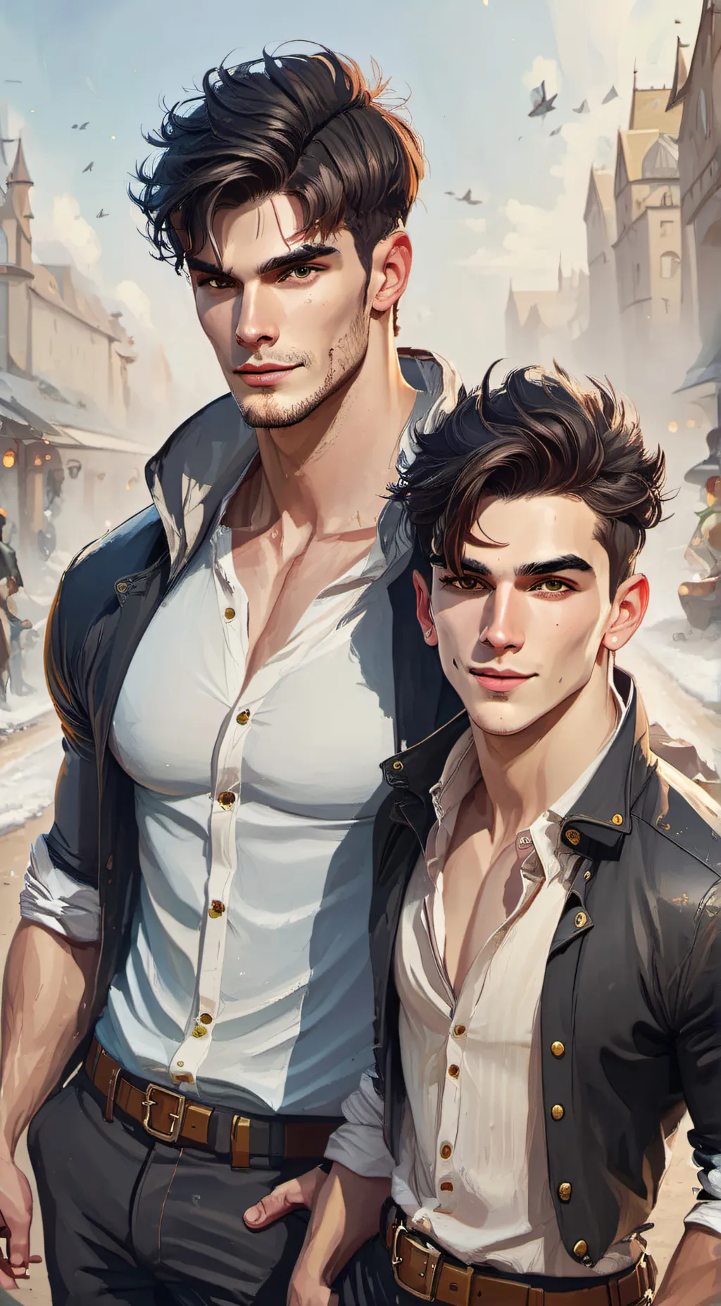 ai character: Alex and Andrew background