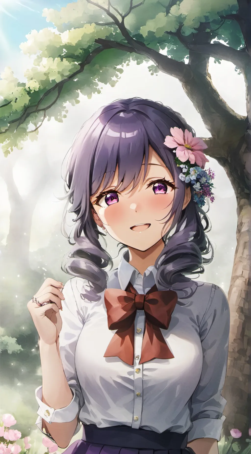 ai character: sakura background