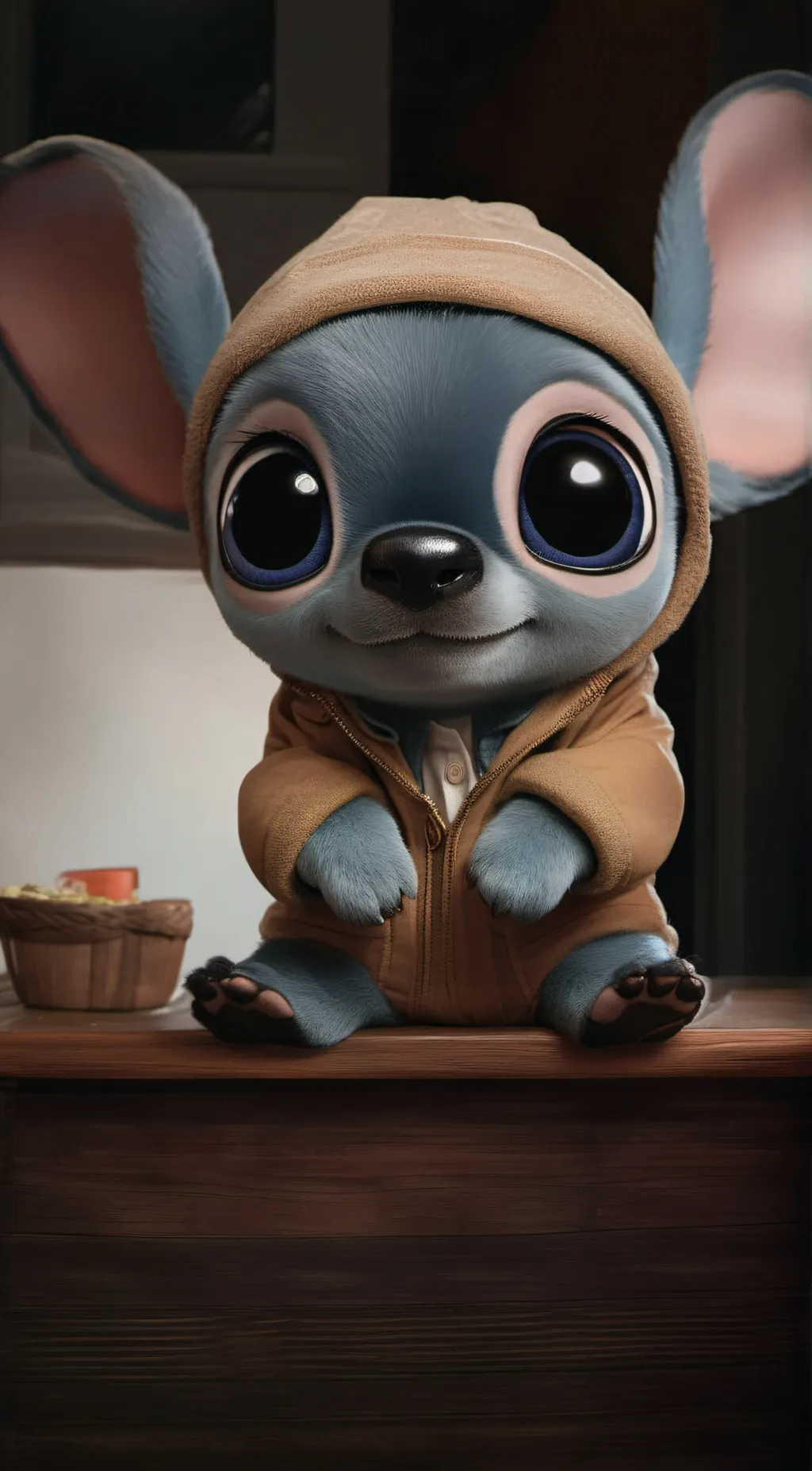 ai character: Stitch background