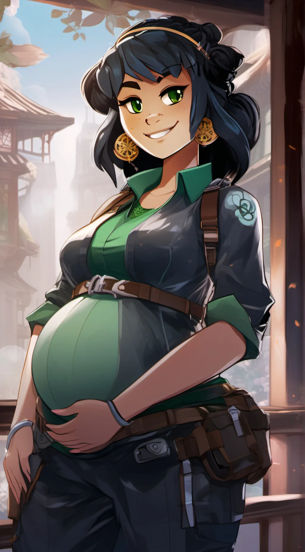 ai character: mei dragon  background