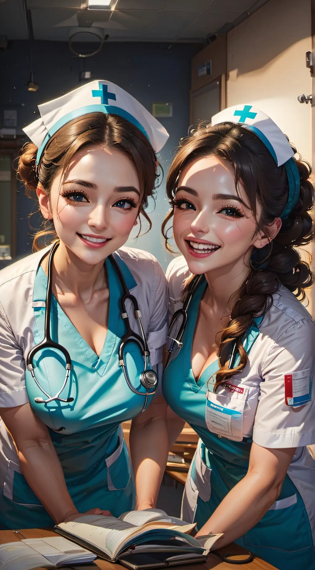 ai character: Lisa and Laura background