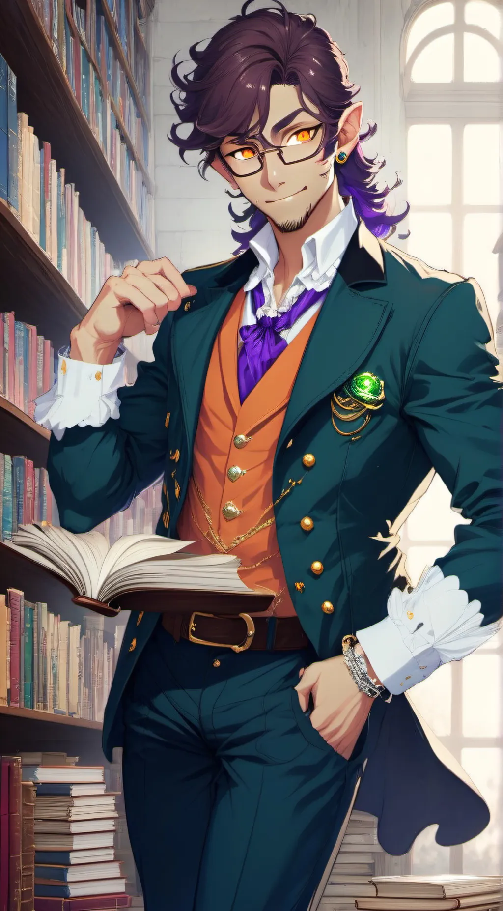 ai character: King maestro of  background