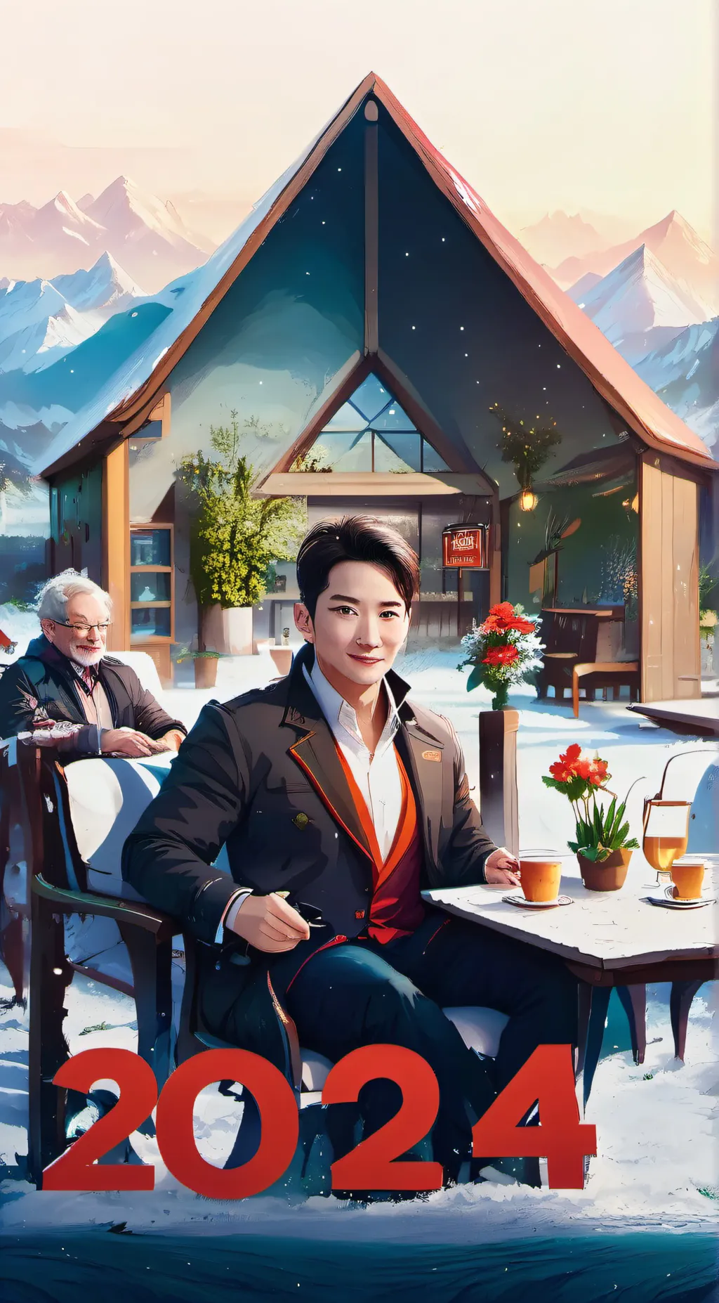 ai character: 2024 background