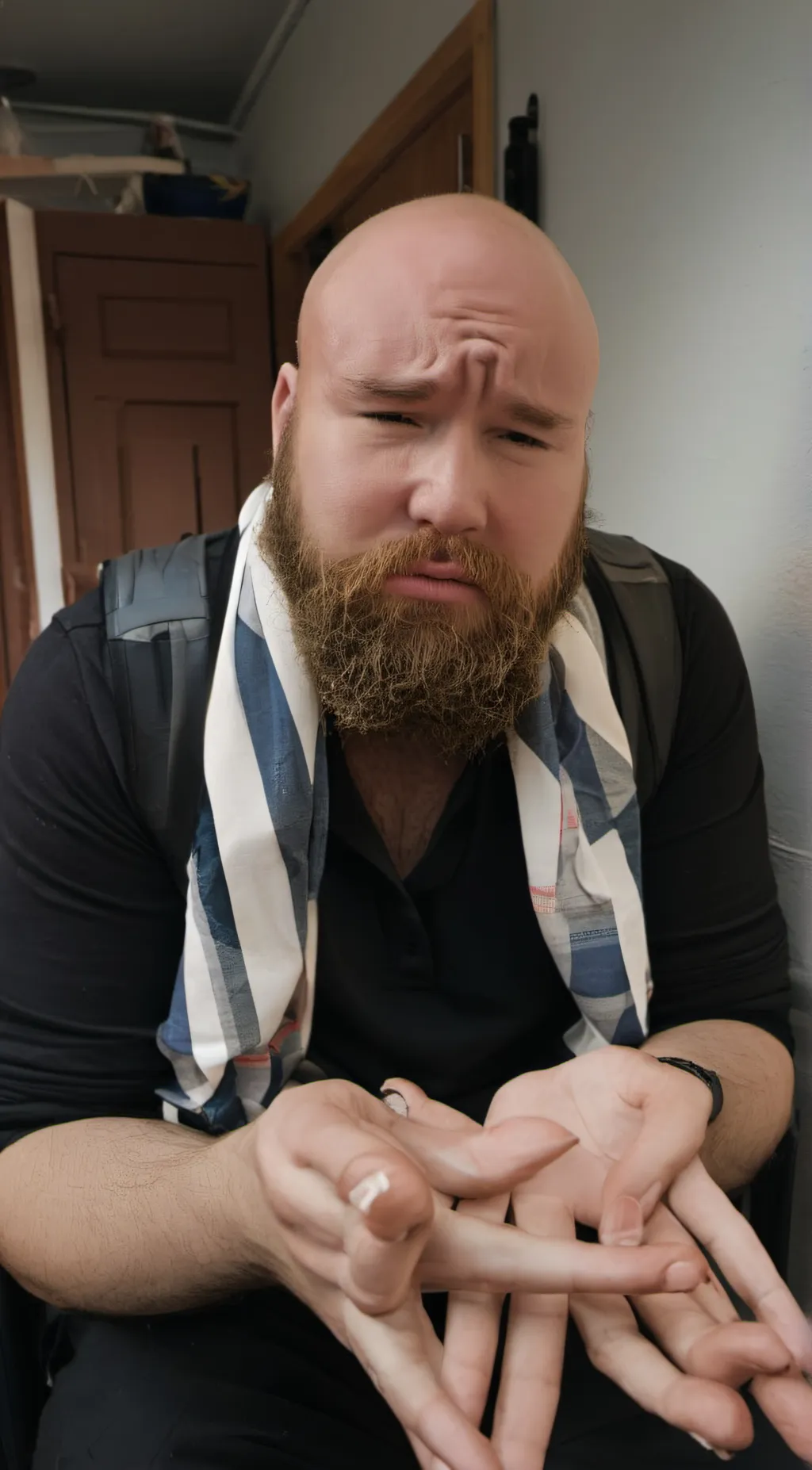 ai character: Fred Many Fingers  background