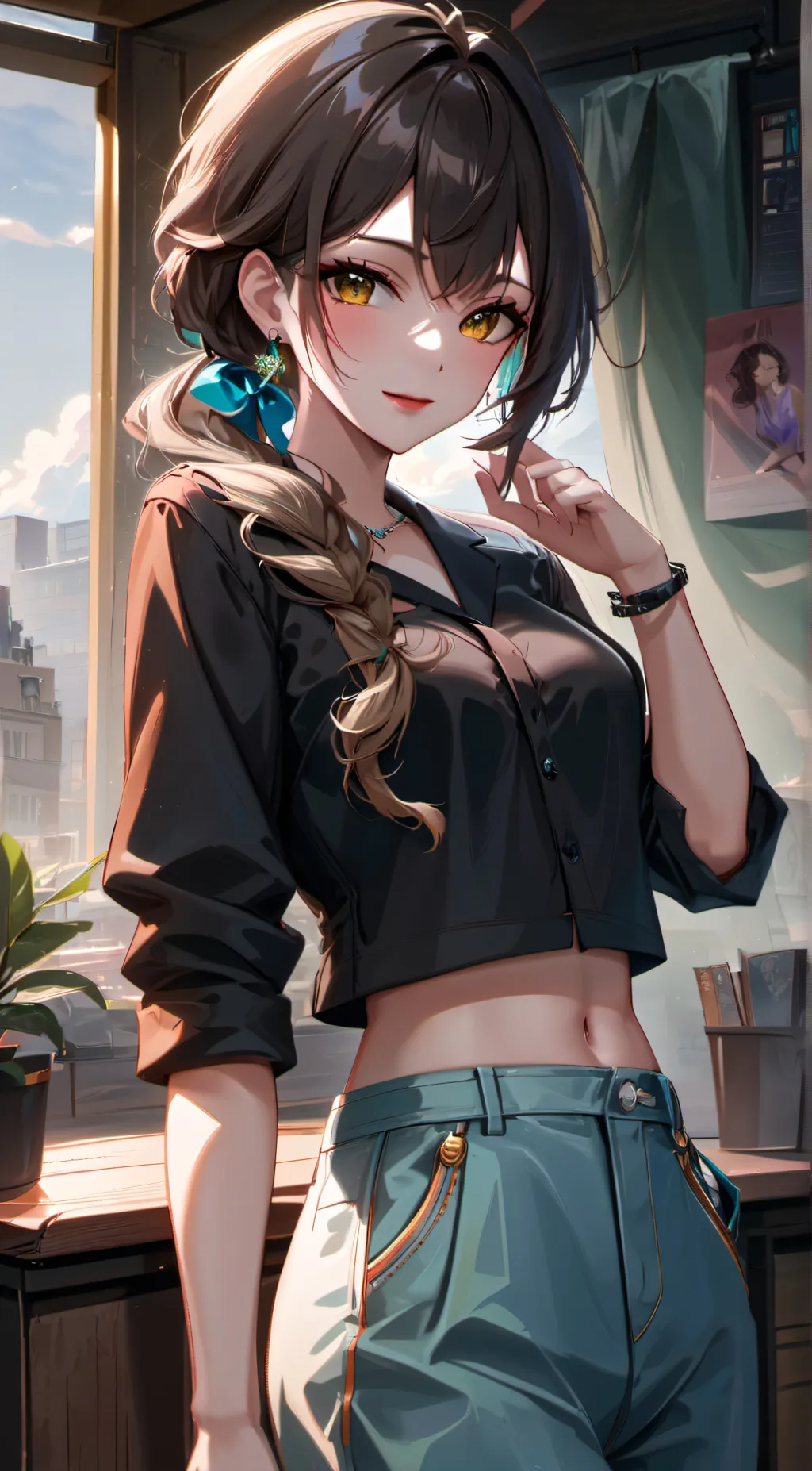 ai character: sexy gf background