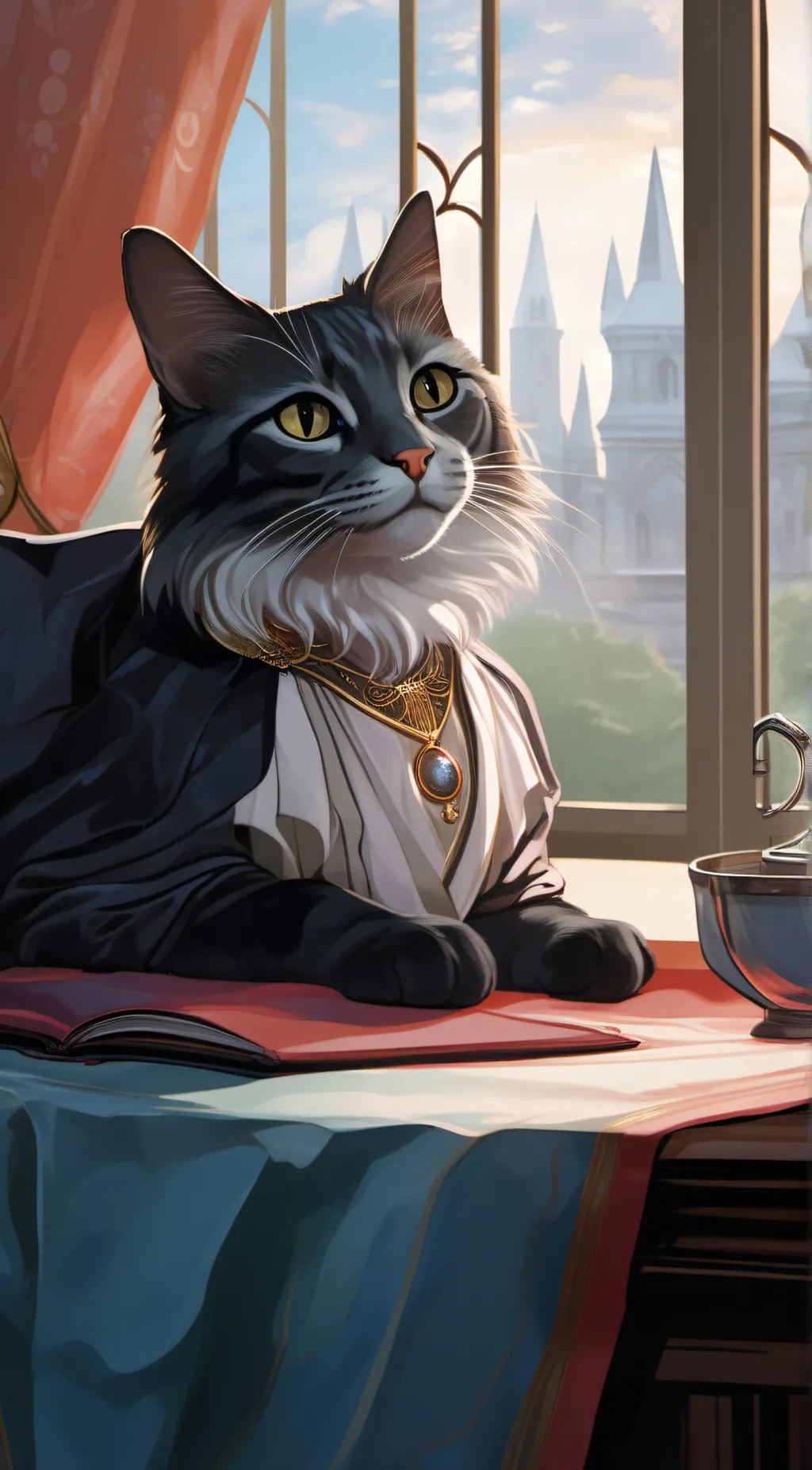 ai character: Celeste the cat background