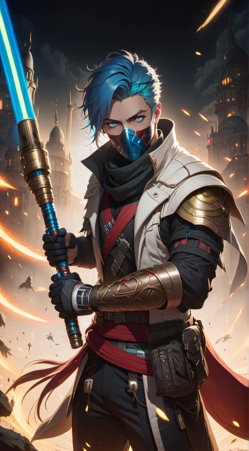 ai character: Blue Laviathan  background