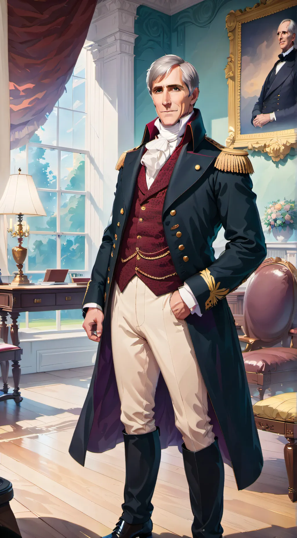 ai character: William H Harrison background