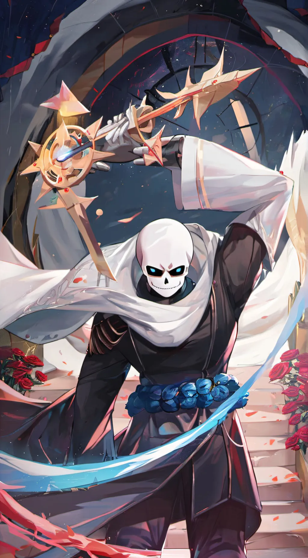 ai character: Ultra god sans background