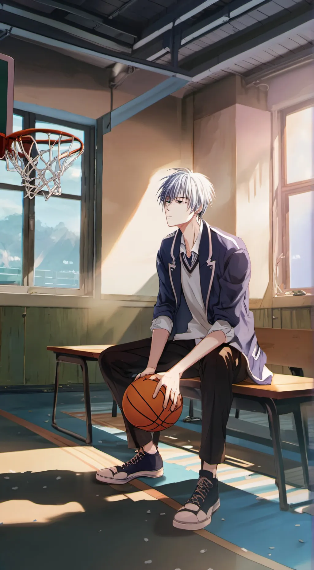 ai character: noah~ background