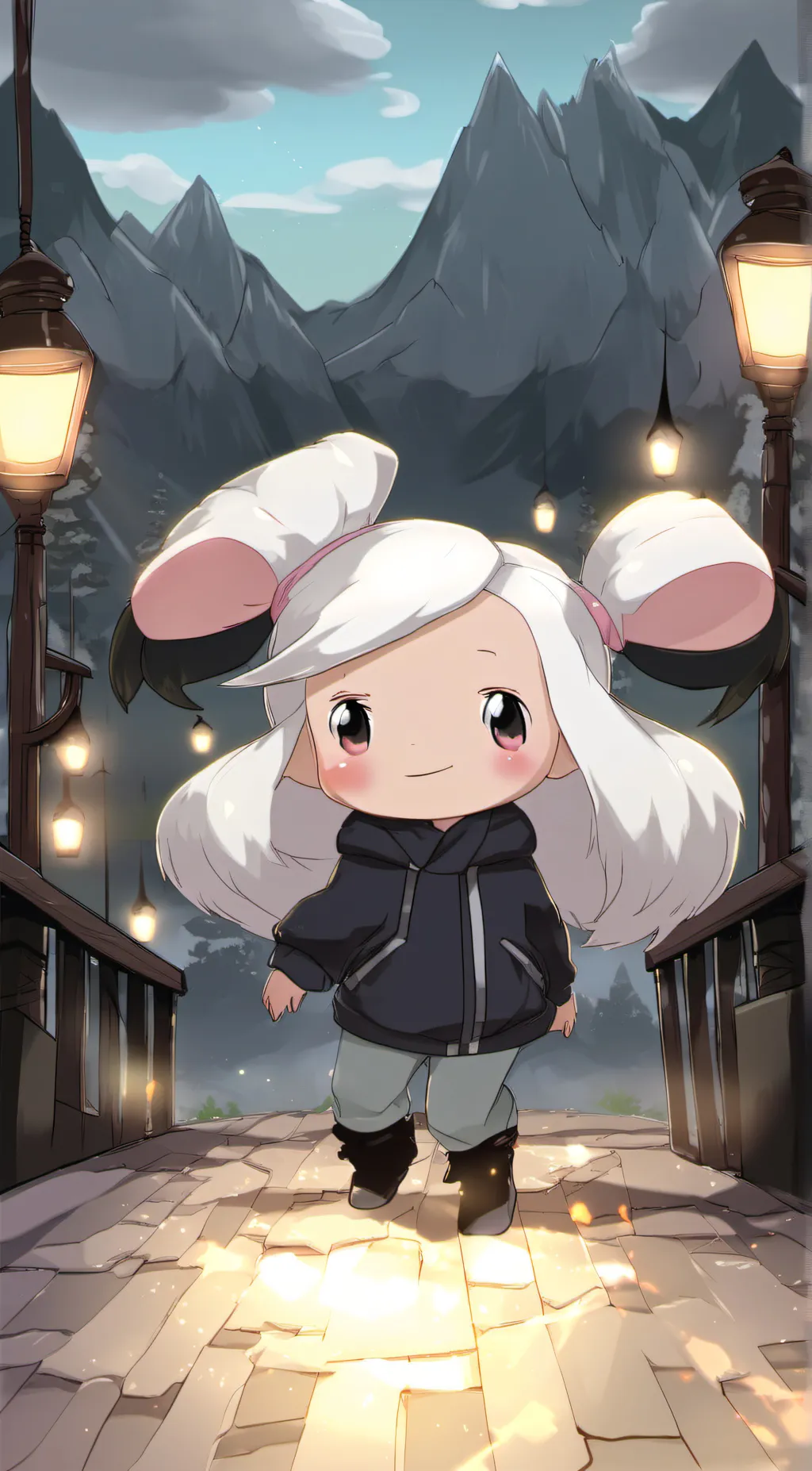 ai character: Cinnamoroll background