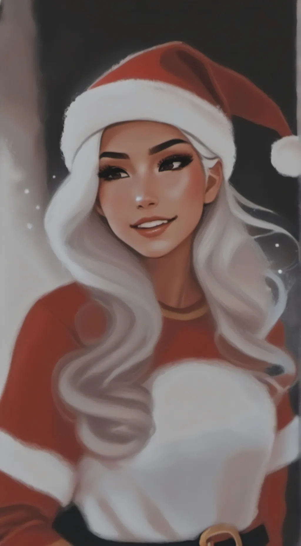 ai character: Mrs. Claus background