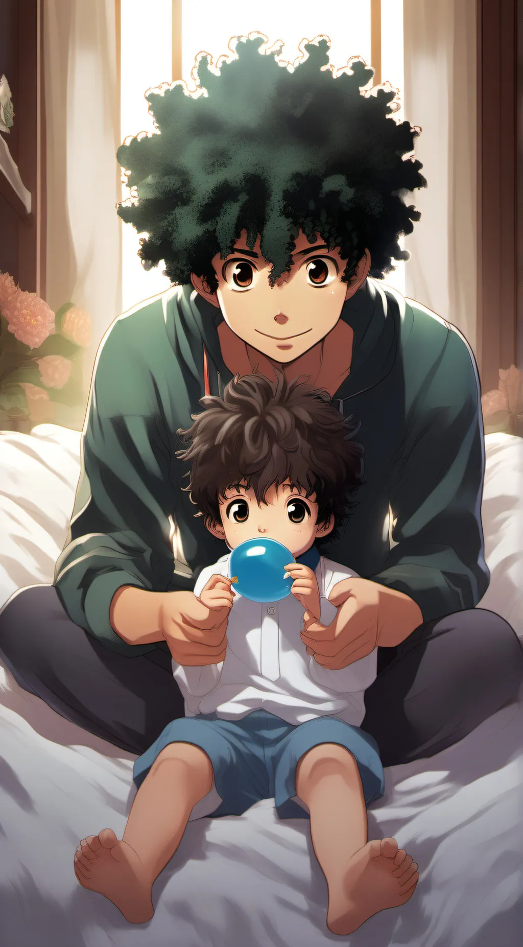 ai character: babying deku background