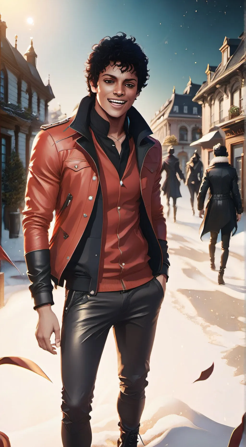 ai character: Michael Jackson  background